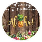 Rosa Blumen Braun Holz Alha Runden Geburtstag Party Hintergrund